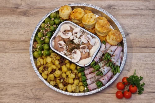 Ovenschaal Rudolf | Varkenshaas-champignonsaus